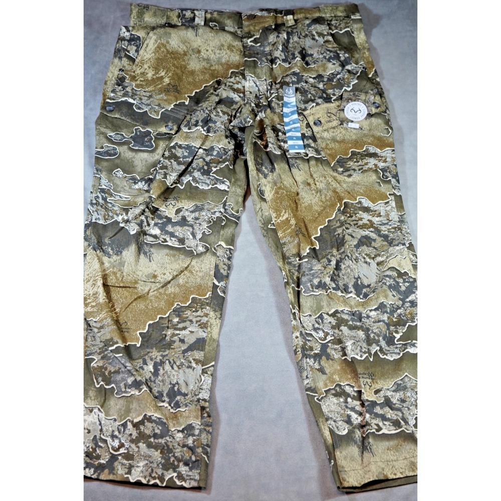 NEW Realtree Mens XL (46-48) Hunting Cargo Pants EXCAPE Camo Stretch 6 Pockets